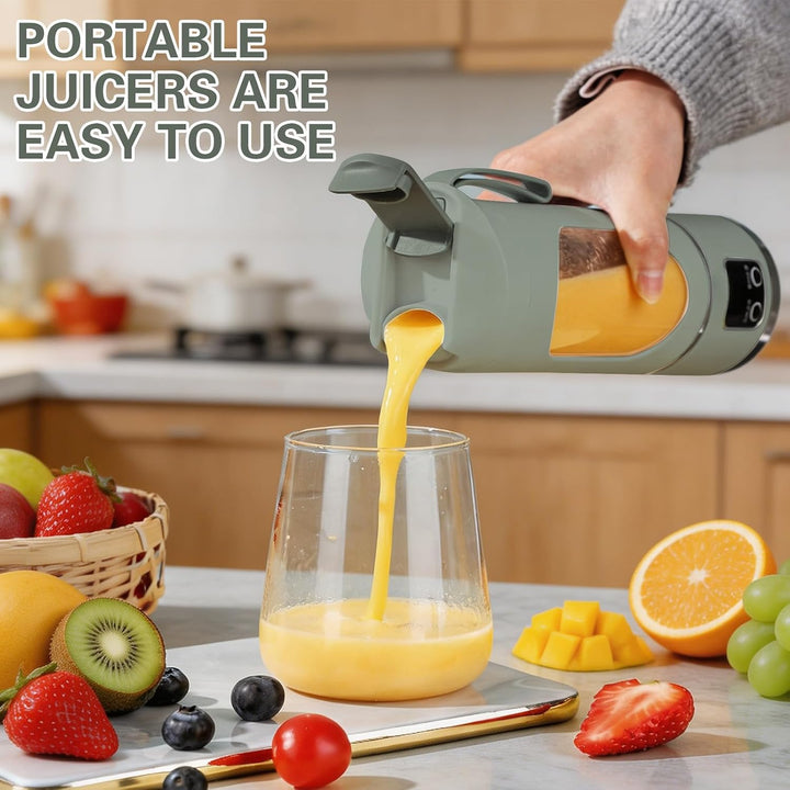 Tragbarer Mixer Smoothie Maker To Go, 450 ml Portable Blender, Mini-Standmixer mit 12 Klingen und LE