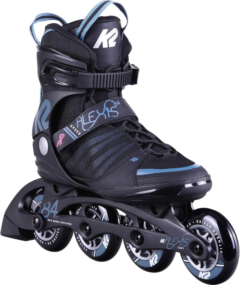 K2 Skates Damen Inline Skates ALEXIS 84 SPEED ALU, black - steel blue, 30D0270 Black Steel Blue EU: