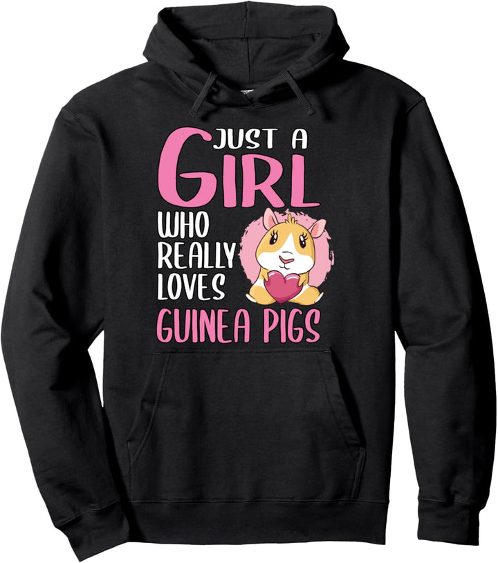 Damen Just A Girl Geschenk Meerschweinchen und Mais Pullover Hoodie
