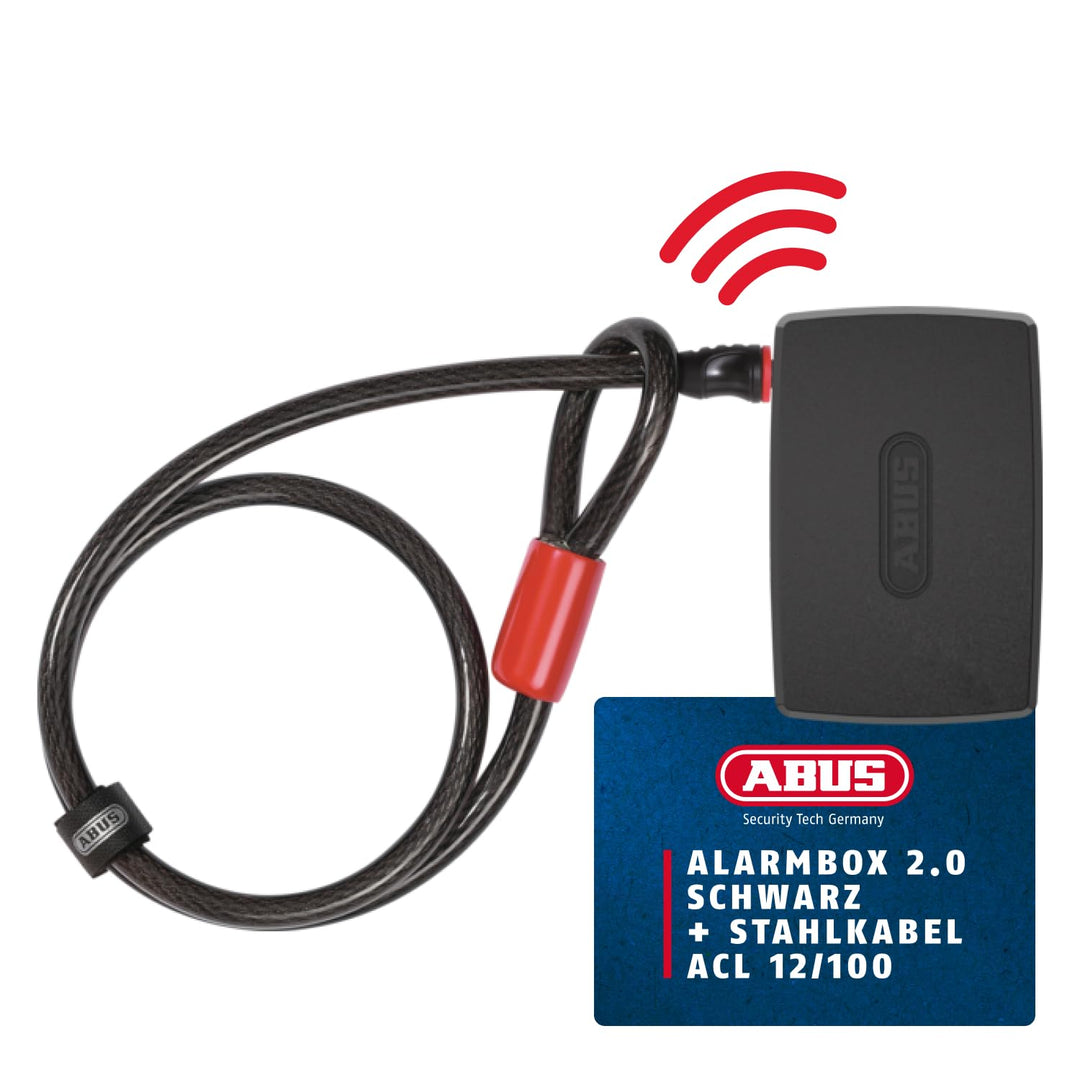 ABUS Alarmbox 2.0 - Mobile Alarmanlage Einheitsgrösse inkl. ACL 12/100 Cobra Schlaufenseil, Einheits