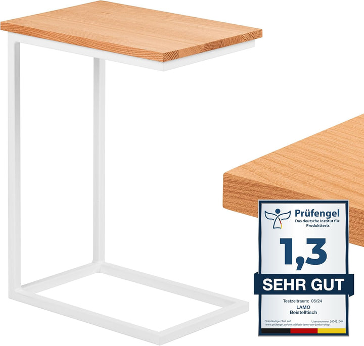 LAMO Manufaktur Beistelltisch | Laptoptisch | Sofatisch | mobiler Kaffeetisch | Nachttisch | 45x30x6