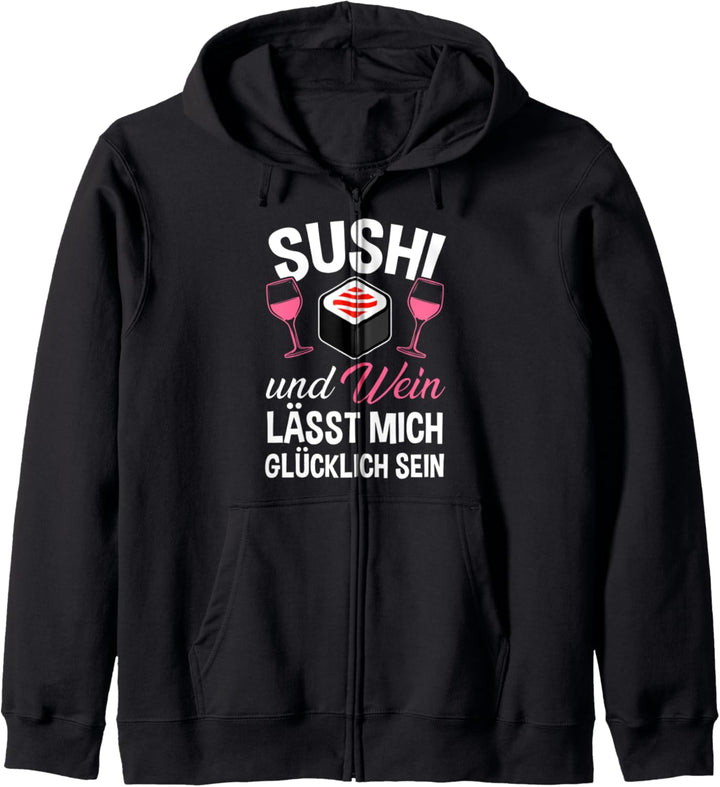 Sushi und Wein Kapuzenjacke