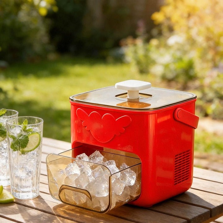 Klein Eiswürfelmaschine, Ice Cube Maker, mit 48 Gitter Eiswürfelform Eiswürfelmaker mit Schublade un