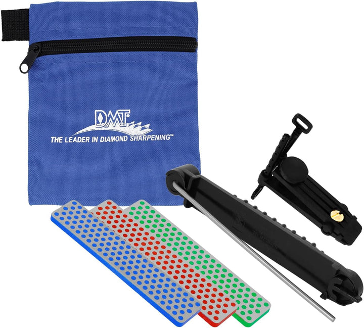 DMT AKEFC Aligner-Kit, 3 Schleifsteine mit Diamanten 10cm grob, fein, extra-fein, Führungsschiene, A