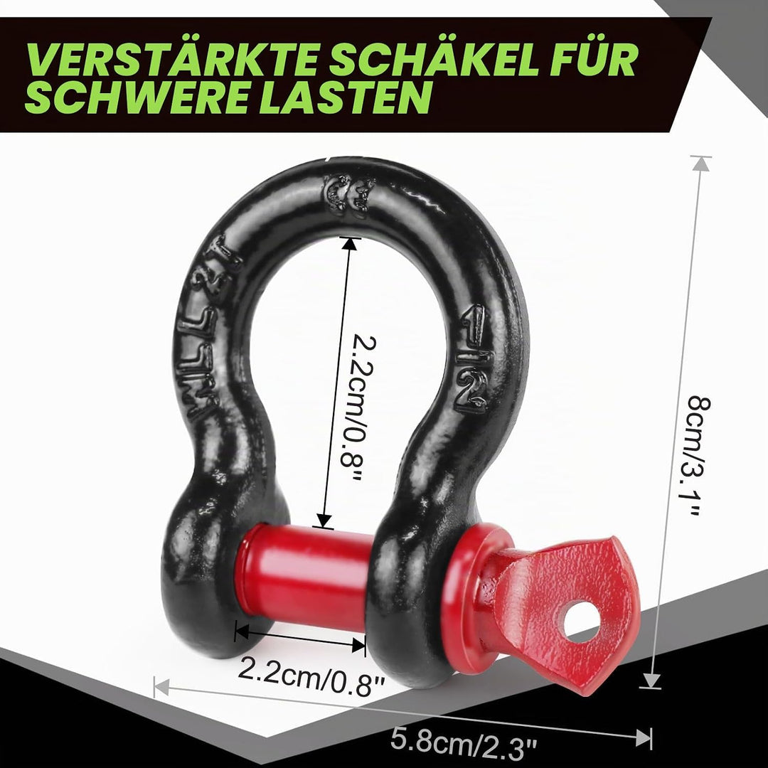 RYLIFEOGI Abschleppseil 10 Tonnen (22,000Lbs), 5mx5cm Heavy Duty Tow Strap mit 2 Verstärkten Haken 2