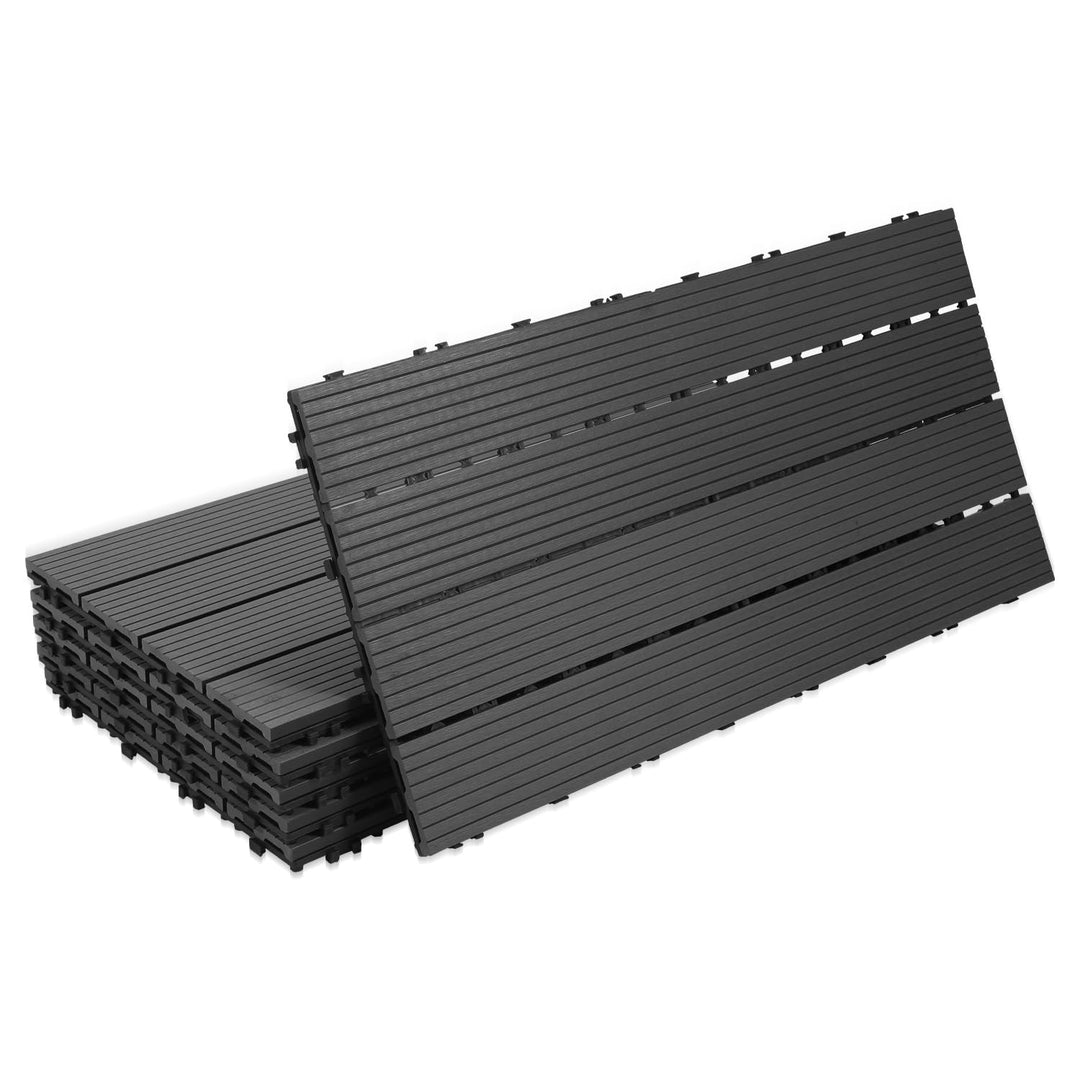 Gimisgu Terrassenfliesen WPC Fliesen, 30x60 cm Holzoptik Klickfliesen Balkonfliesen Klicksystem Terr
