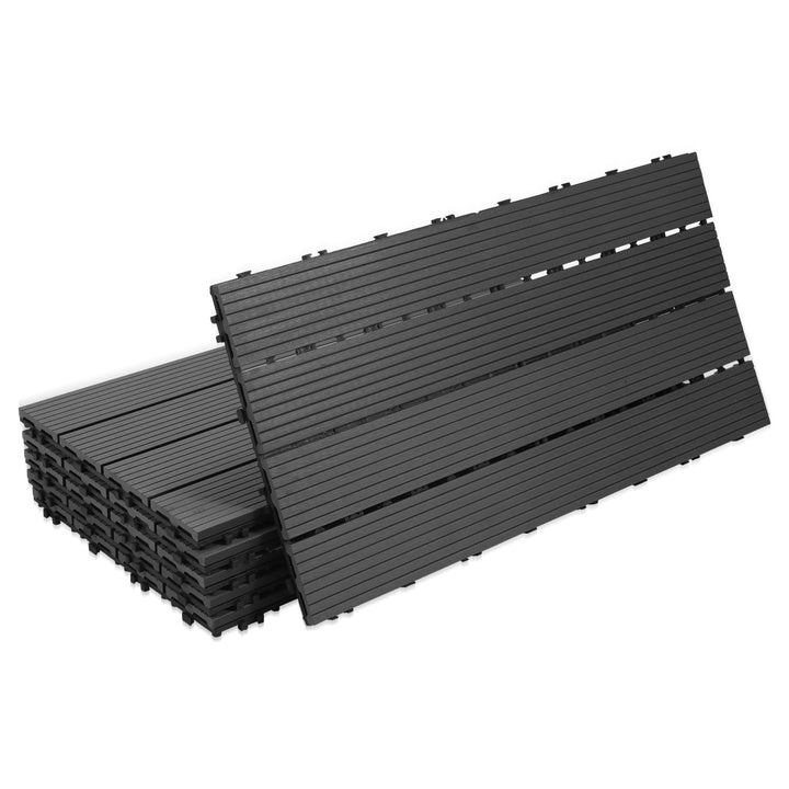Gimisgu Terrassenfliesen WPC Fliesen, 30x60 cm Holzoptik Klickfliesen Balkonfliesen Klicksystem Terr