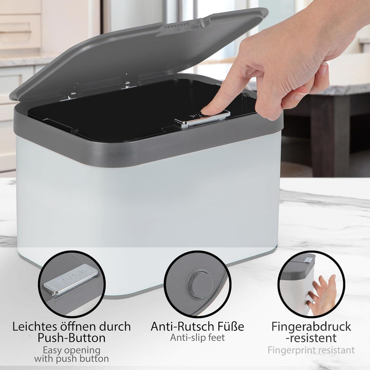 ONVAYA® Biomülleimer für die Küche | Komposteimer mit Deckel | Abfallbehälter aus Edelstahl für Biom