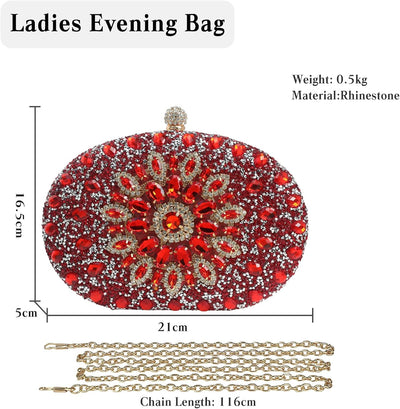 CORIOS Abendtasche Damen Shiny Strass Handtasche Diamant Clutch Bag Klein Tasche Elegante Umhängetas