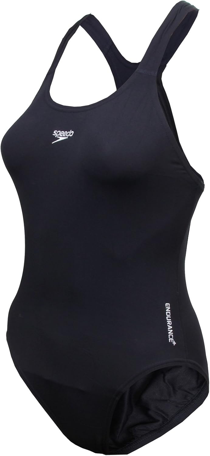 Speedo Mädchen Badeanzug Einteiler Powerflex Flyback Solid Youth Team Farben Badeanzug 7-8 Jahre Nav