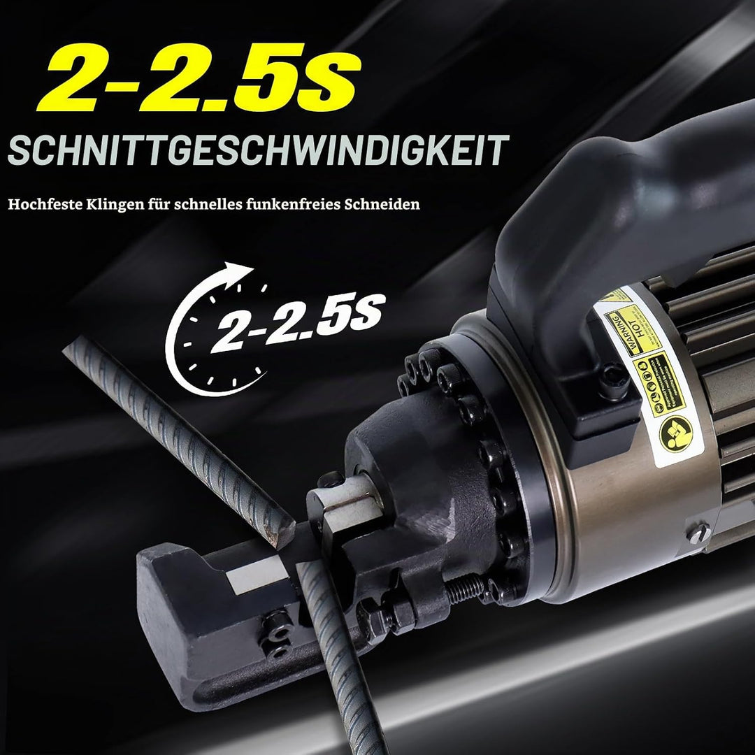 LOSCHEN Elektrisch-hydraulischer Betonstahlschneider, 900 W tragbarer Betonstahlschneider, schneidet