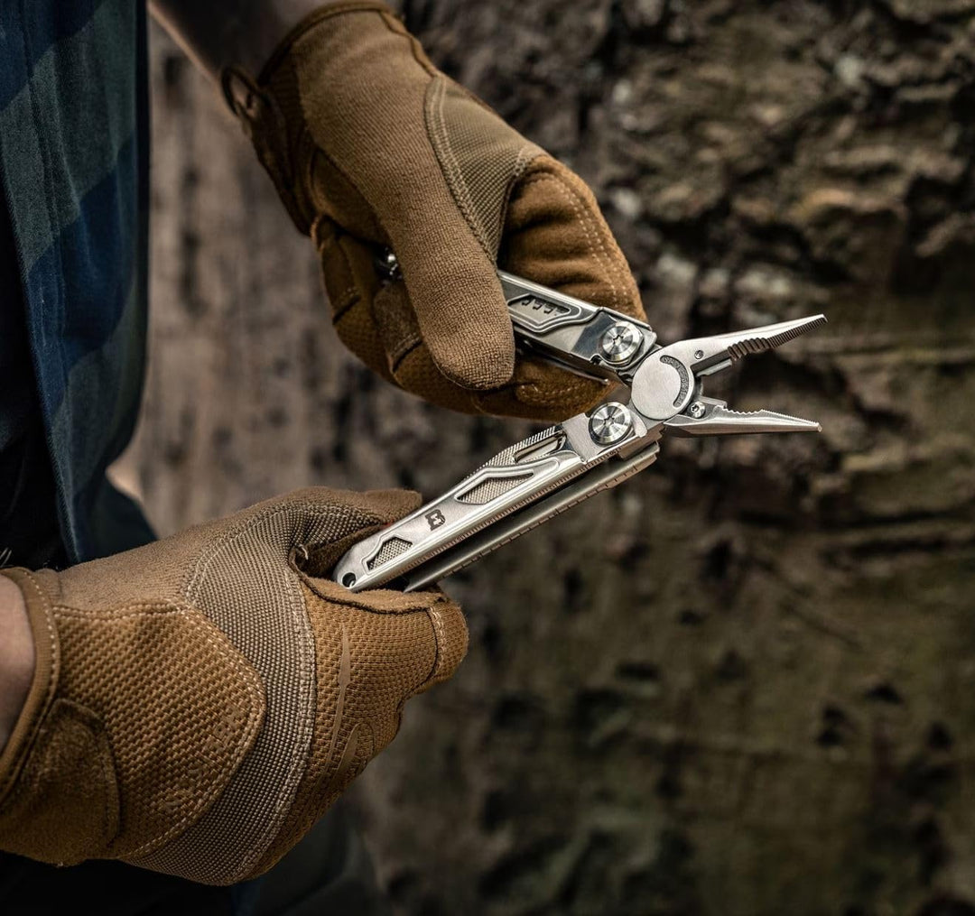 Badger Outdoor Nail Multitool 20 in 1, Edelstahl 420, Drop-Point-Klinge