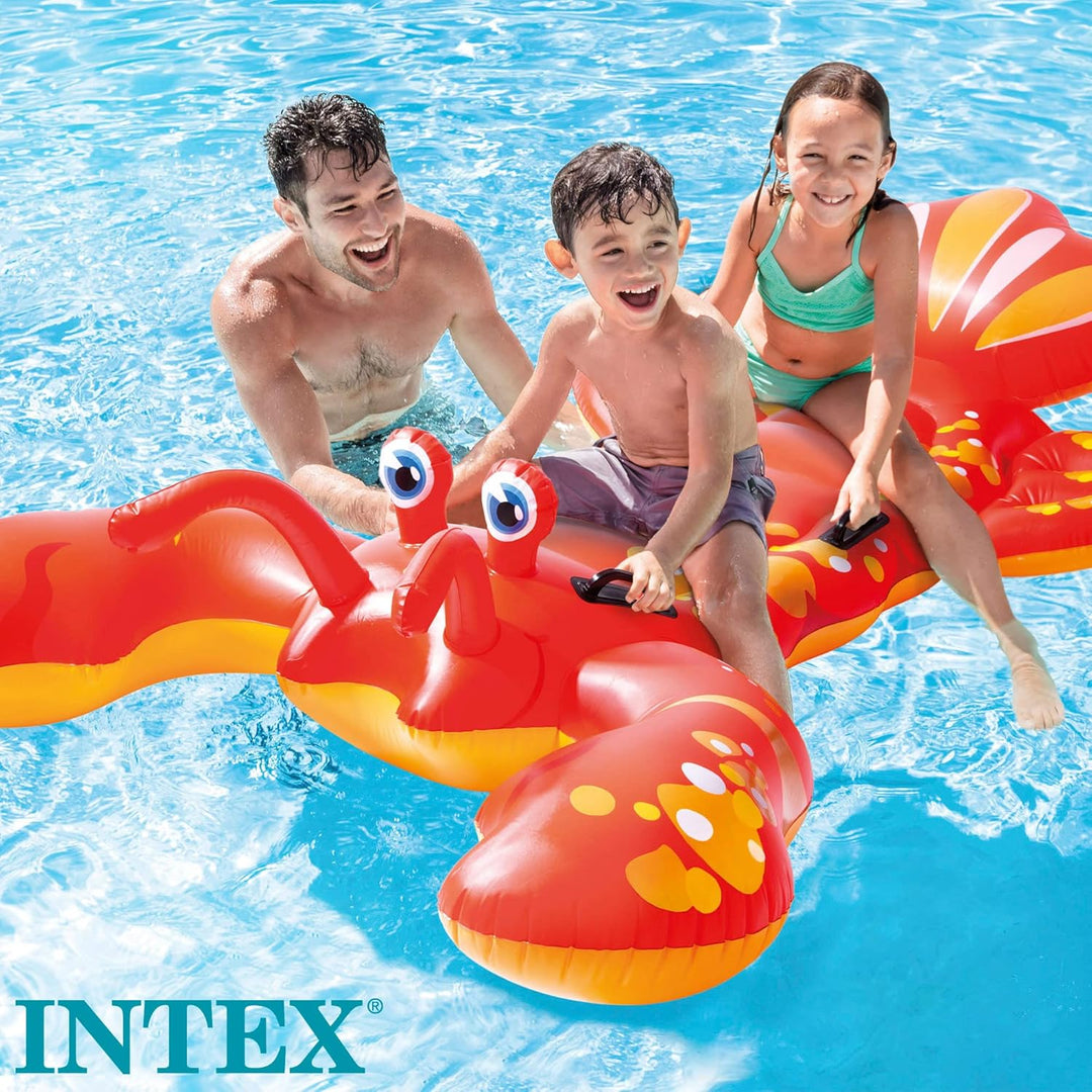 Intex 57528NP - Aufblasbares Reittier Hummer, Vinyl, Rot, 213x137 cm, Rot