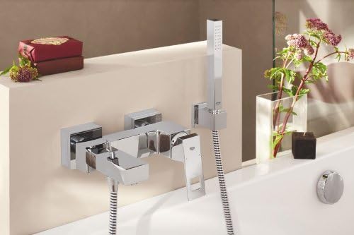 GROHE Eurocube - Einhand- Wannenbatterie (verdeckte S-Anschlüsse, Auslauf mit Mousseur, variable Men