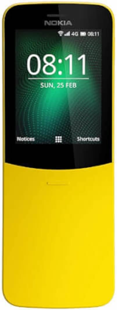 Nokia 8110 Mobiltelefon (2,45 Zoll QVGA Display, 4G, 2MP Kamera mit LED Blitz, MP3 Player, FM Radio,