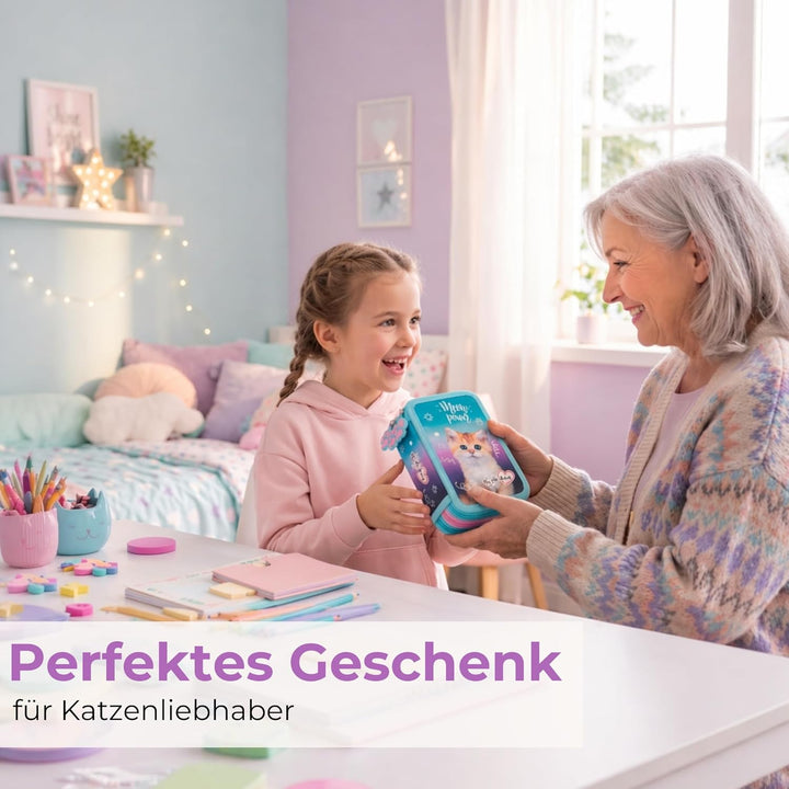 Goldkids - Federmäppchen 3 Fächer - Mäppchen für Mädchen und Jungen - Federmappe 3-Fach Federtasche
