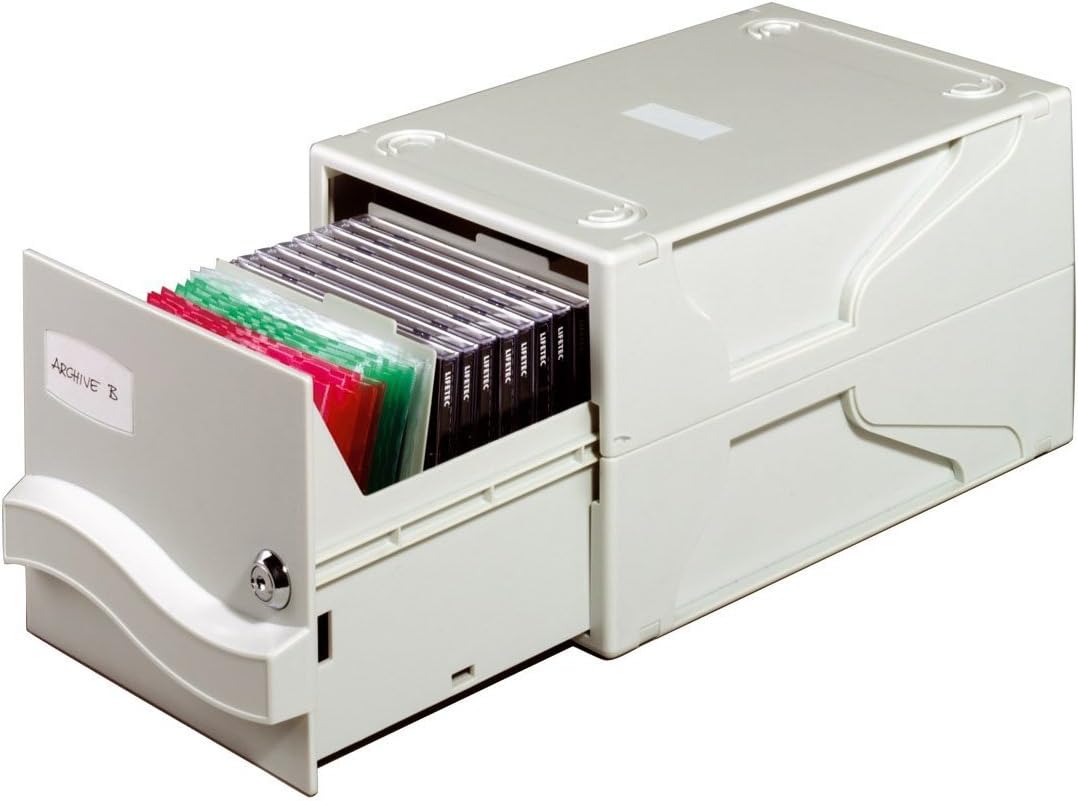 Durable Multimedia Box für CDs und Disketten, abschliessbar und erweiterbar, grau, 525610 klein, kle