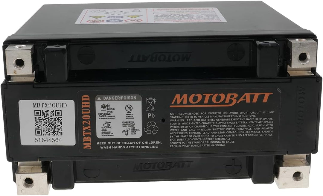MOTOBATT Batterie 12 V 21 Ah (MBTX20UHD) [wartungsfrei &amp; versiegelt] kompatibel für Harley Davidson