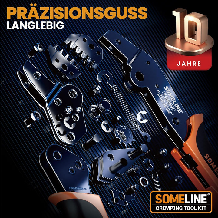 SOMELINE® Crimpzange Stecker Set, 21 Arten [0,05-0,5mm²] 1,0mm-2,0mm Stecker Set, Steckverbinder Cri