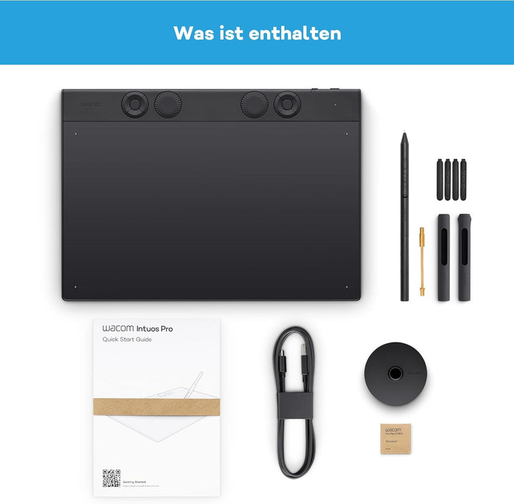 Wacom Intuos Pro Medium – Innovatives Grafiktablett inkl. Wacom Pro Pen 3, kompakt & leicht – Vielse