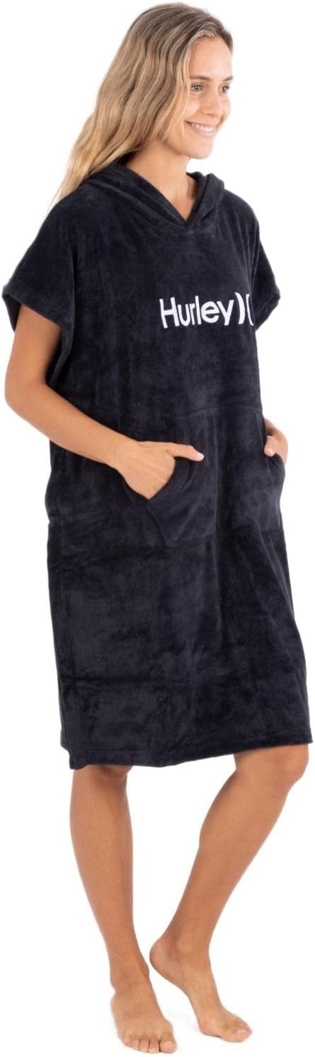 Hurley Unisex Oao Hooded Towel Rash Guard Set, Schwarz, Einheitsgrösse EU