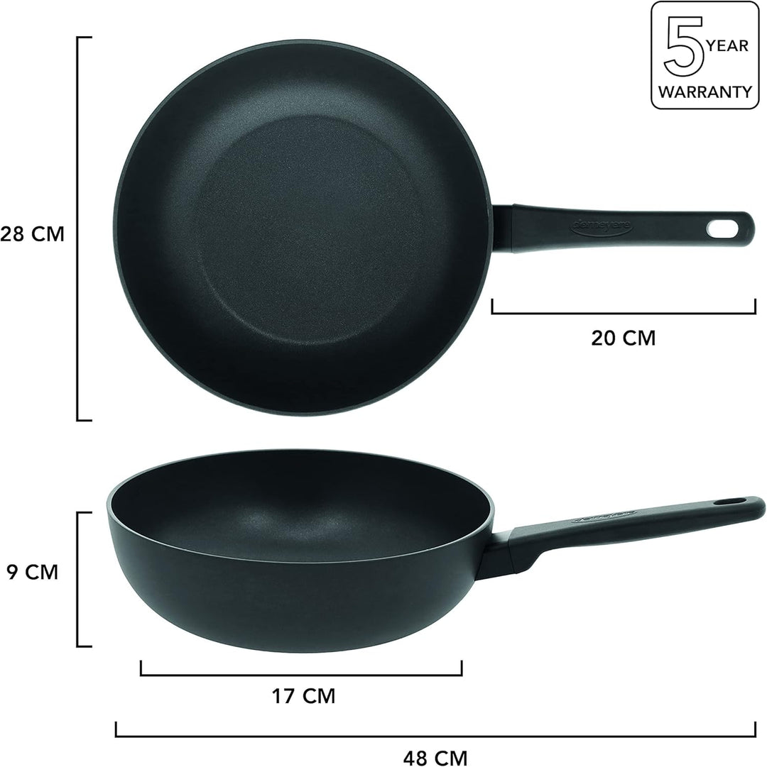demeyere Alu Classico 3 Duraslide® Hochwertiger Wok fuer Induktion und alle anderen Herdarten, Antih