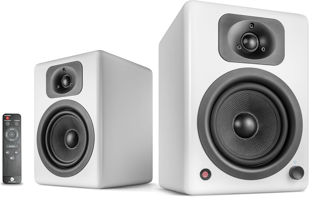 wavemaster TWO NEO soft white – Regallautsprecher-System (60 Watt) mit Bluetooth-Streaming, digitale