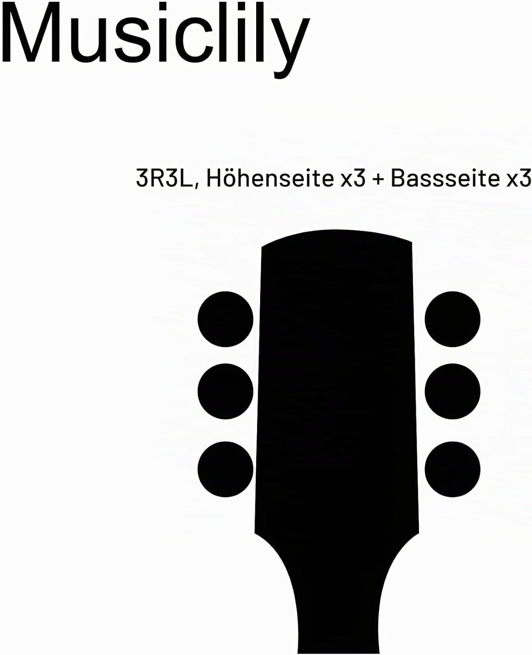 Musiclily Pro 3L3R Baker Style Klassische Gitarre Mechaniken Stimmwirbel Tuning Pegs Machine Heads S