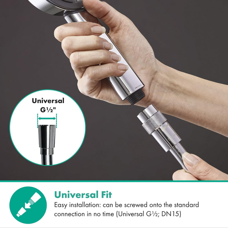 hansgrohe Isiflex - universal Duschschlauch 1,25m, mit Volumenkontrolle und Verdrehschutz, flexibler