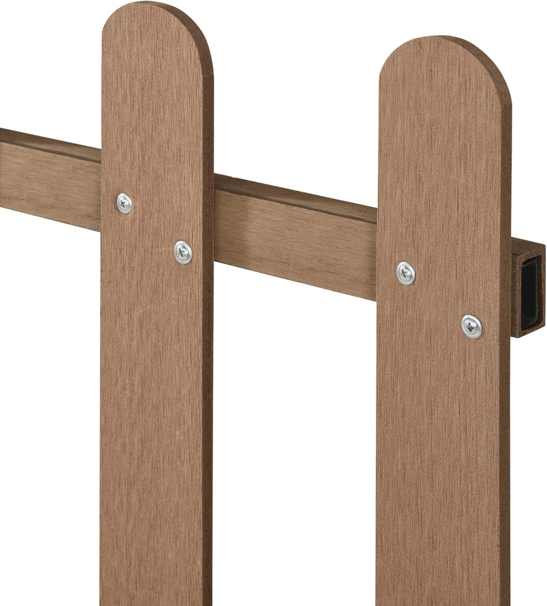 neu.holz WPC Gartenzaun Lattenzaun Holzzaun Gartenzaun Friesenzaun Sichtschutz Braun, Braun