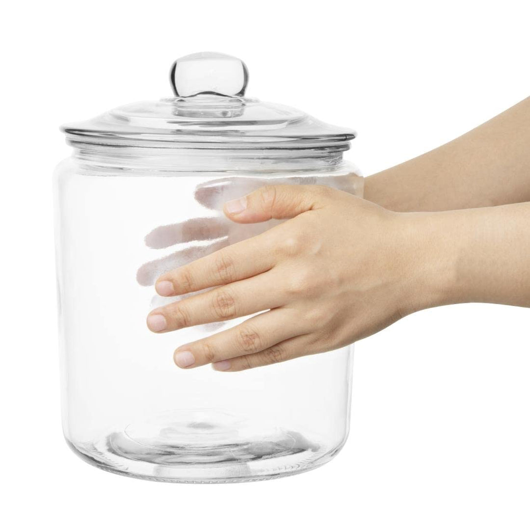 Olympia Biscotti Keksdose mit Deckel 3,8 Ltr, Klarglas, Grösse: 252(H) x 200(Dia) mm - Süssigkeiten,