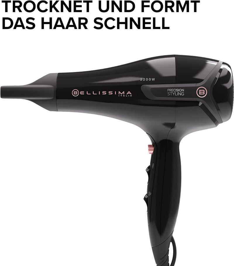 Bellissima Haartrockner S9 2200 Haartrockner und Modell mit Präzision, 2200 W, 8 Kombinationen Lufts