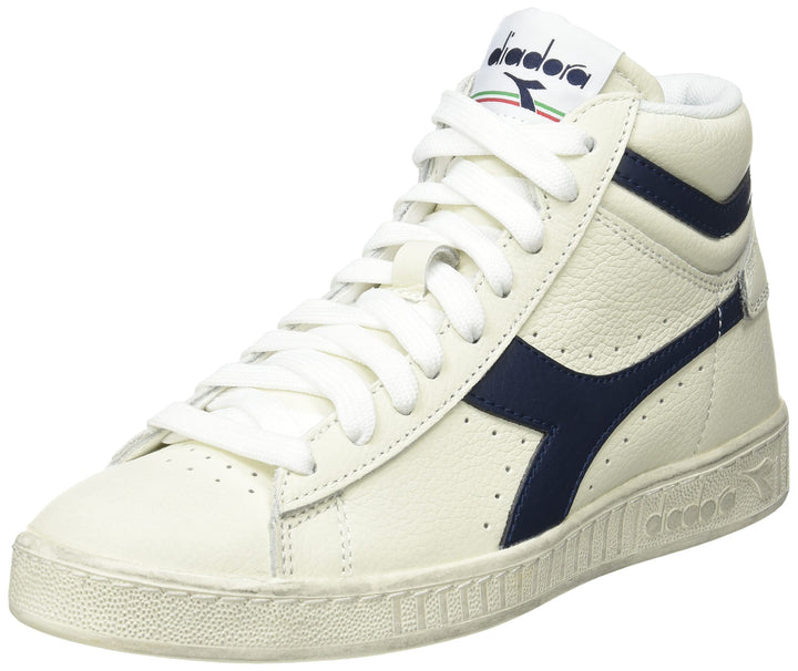 Diadora Unisex Game L High Waxed Hohe Sneaker, 36 EU Weiß Blau