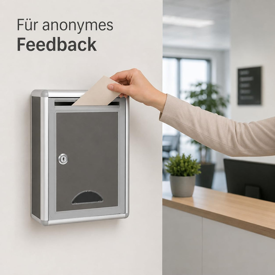Gadpiparty Briefkasten, Spendenbox AbschliessBar, für Unternehmen Beschwerdebox Wasserdicht Sicher
