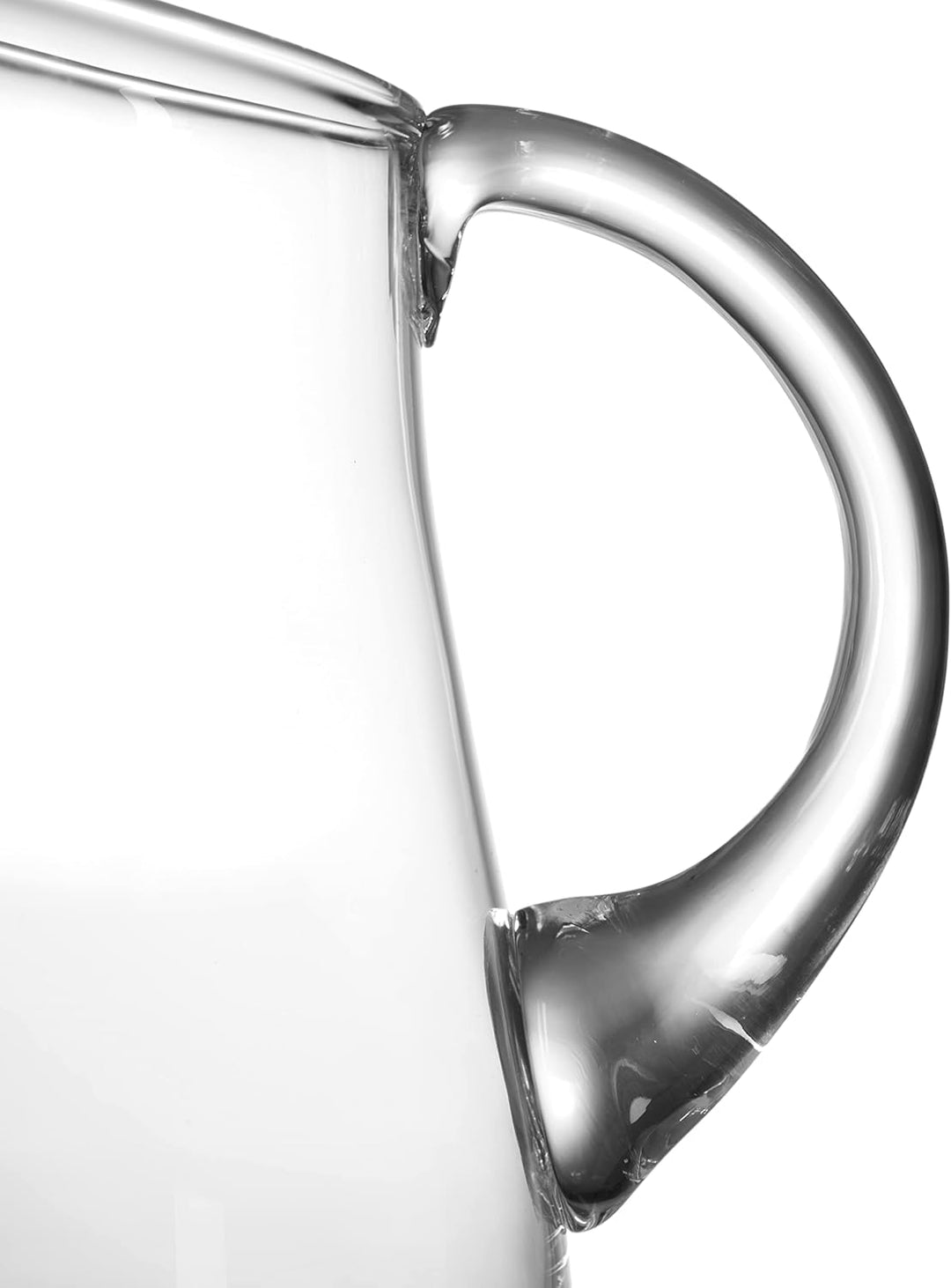 Leonardo Liquid Krug, handgefertigter Glas-Krug, Wasser-Karaffe mit Henkel im klassischen Design, 13