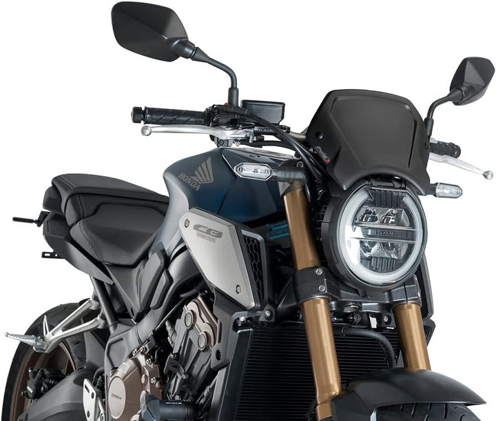 Puig Aluminium Frontplatte 9803N för CB650R, Honda CB1000R NEO Sports CAFÉ 18'-19' Schwarz, Schwarz