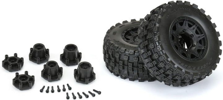1/10 Badlands MX28 BELTED F/R 2.8" MT Tires MTD 12mm/14mm Raid (2)