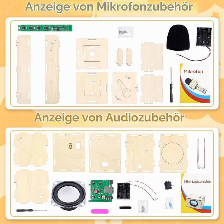 DIY Bluetooth Lautsprecher und Mikrofon Set, Elektronik Bausatz, Bluetooth Lautsprecher Bausatz, Hol