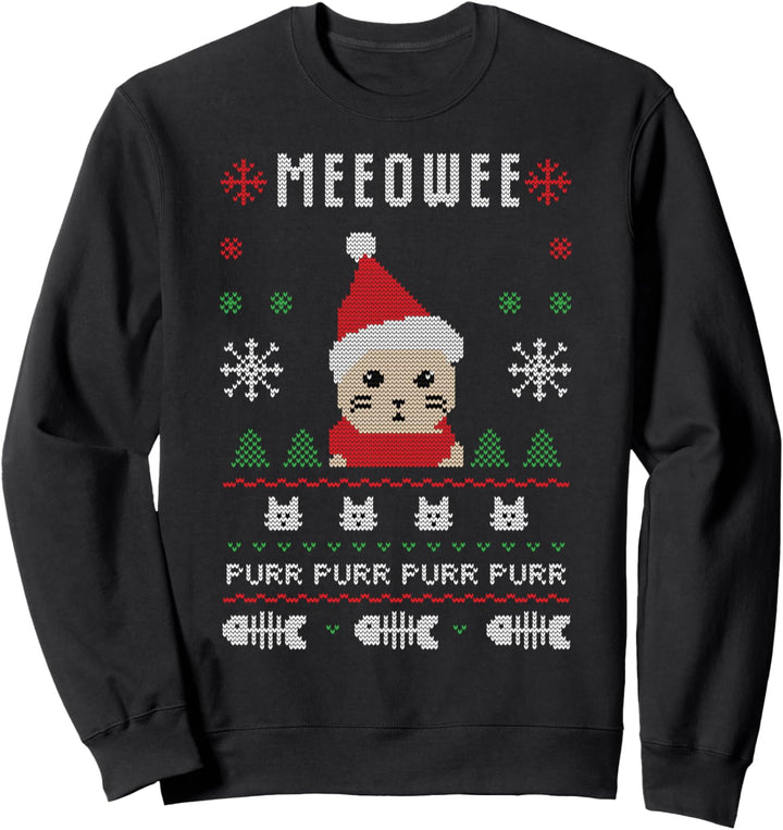 Ugly Christmas Sweater Ugly Sweater Katze Katzen Weihnachten Sweatshirt