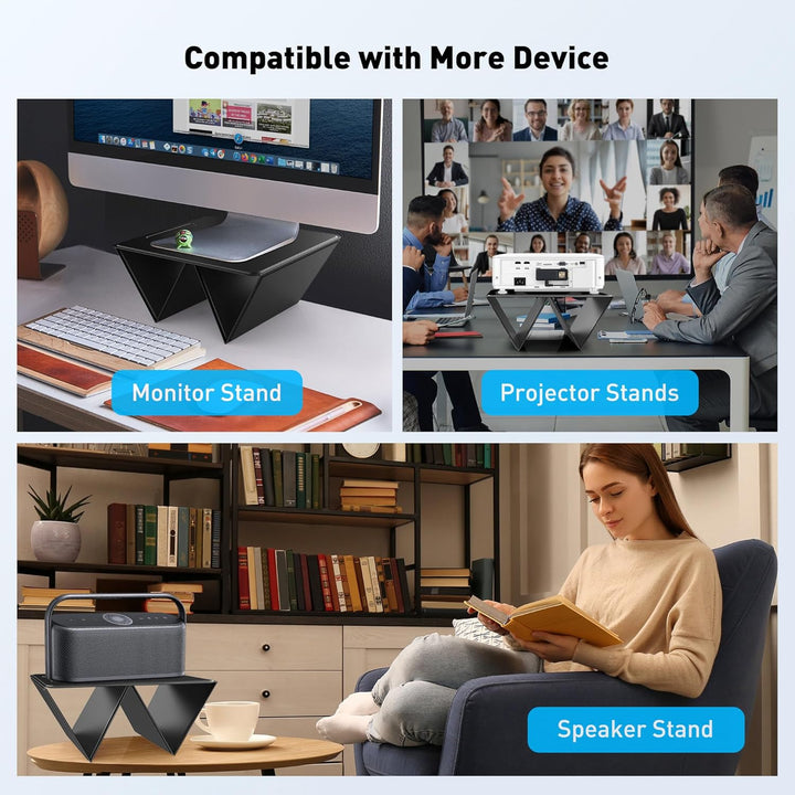 AboveTEK Tragbarer Laptopunterlage, 2-in-1 PU-Leder Faltbarer MacBook Ständer für Schreibtisch, Pass