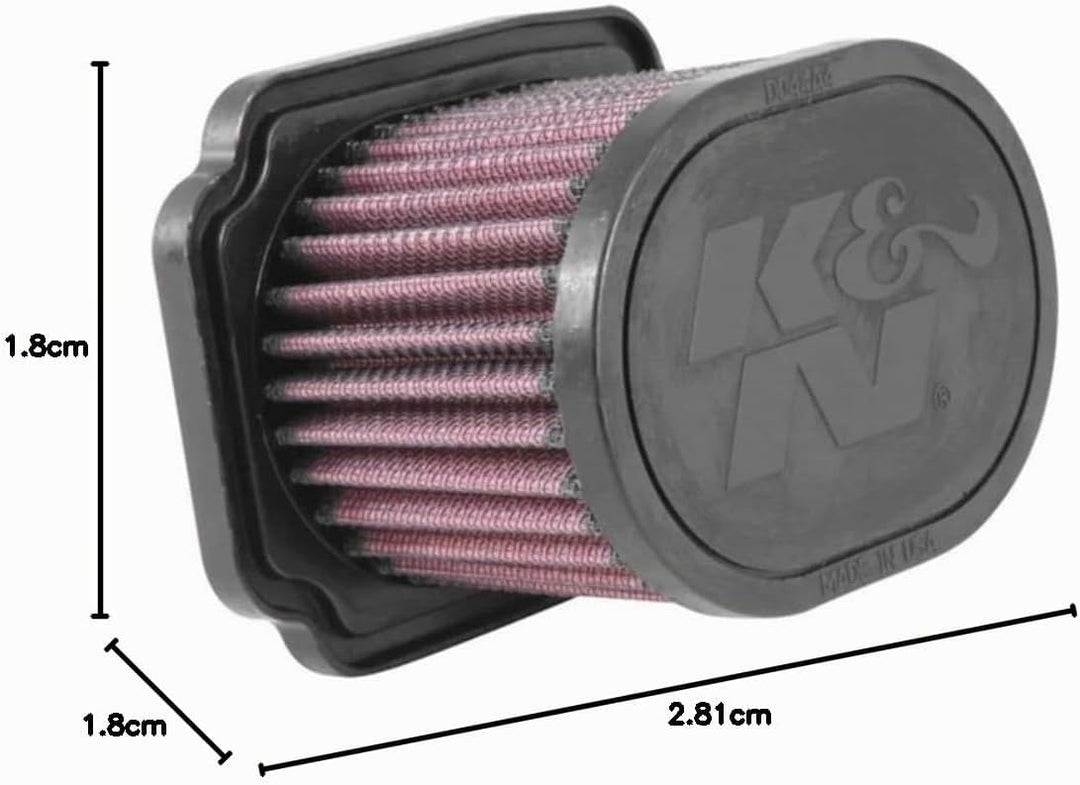 K&N YA-6814 Motorrad Luftfilter, Rot