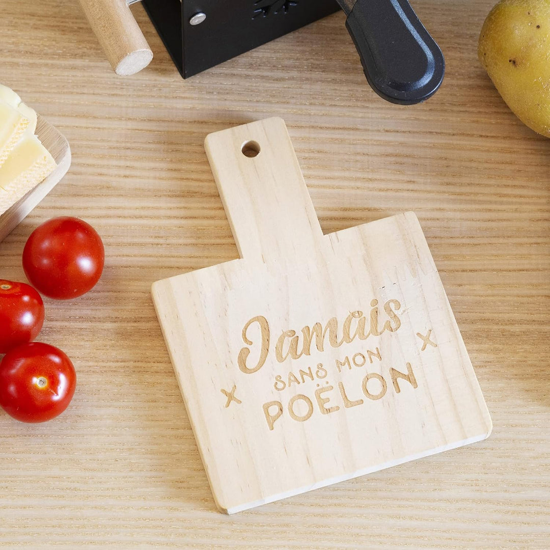 COOK CONCEPT KU6536 Pfannenablage aus Holz, 4 Stück, für Küche, zum Kochen, speziell für Grillplatte