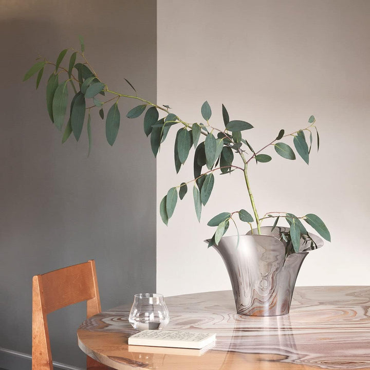 Georg Jensen Bloom Botanica Blumentopf Edelstahl Klein von Helle Damkjær