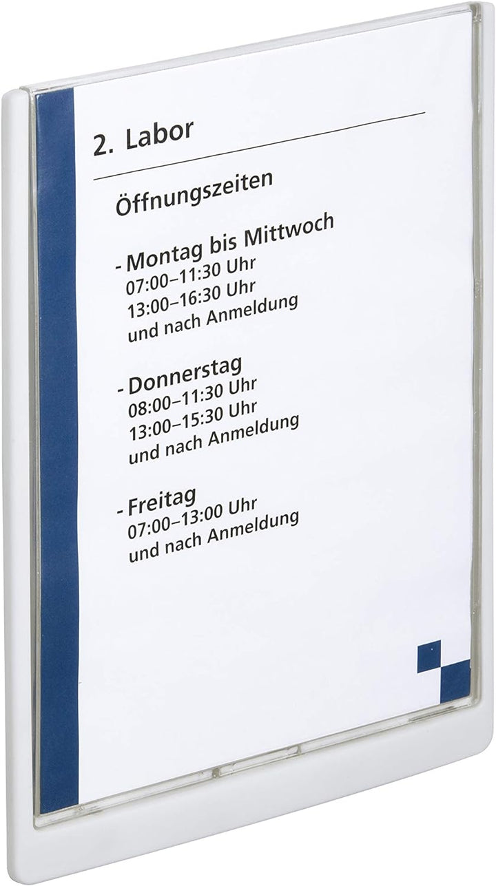 Durable Türschild Click Sign A4, zum Ankleben oder Anschrauben, weiss, 486702 210 x 297mm (B x H) we