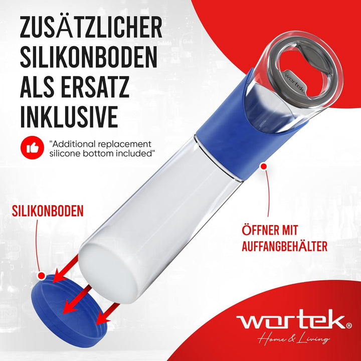 wortek Flaschenöffner mit Auffangbehälter Getränkeöffner Geschenke für Männer Weihnachten - Bier Ges