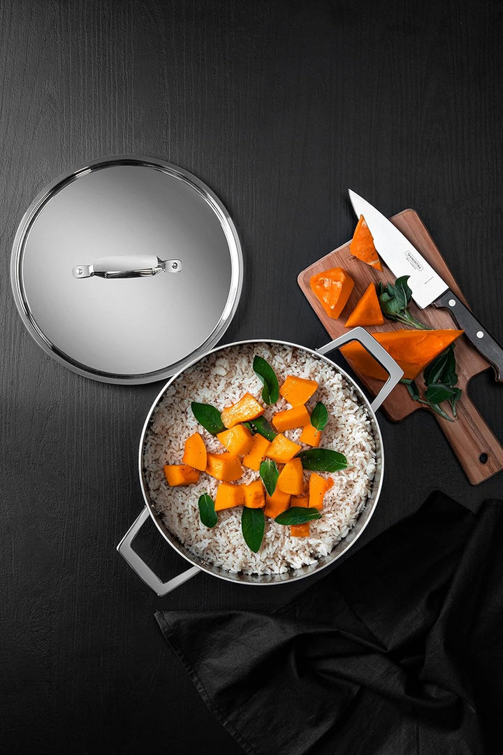Tramontina GRANO Fleischtopf, ø 20cm 3,5 Liter, Edelstahl, Induktion, ofenfest Fleischtopf Ø20 cm, F