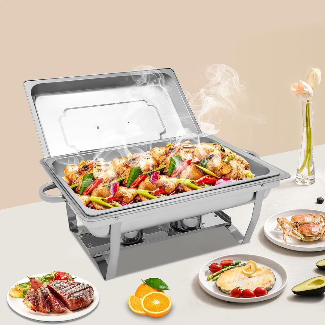 9L Warmhaltebehälter Essen, Edelstahl Wärmebehälter für Speisen, Warmhaltegerät mit Cover, Speisewär