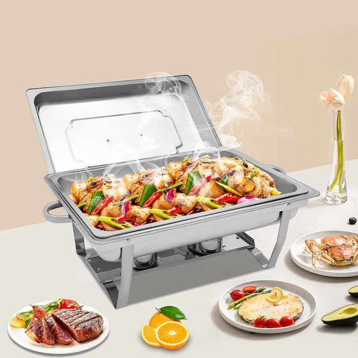 9L Warmhaltebehälter Essen, Edelstahl Wärmebehälter für Speisen, Warmhaltegerät mit Cover, Speisewär