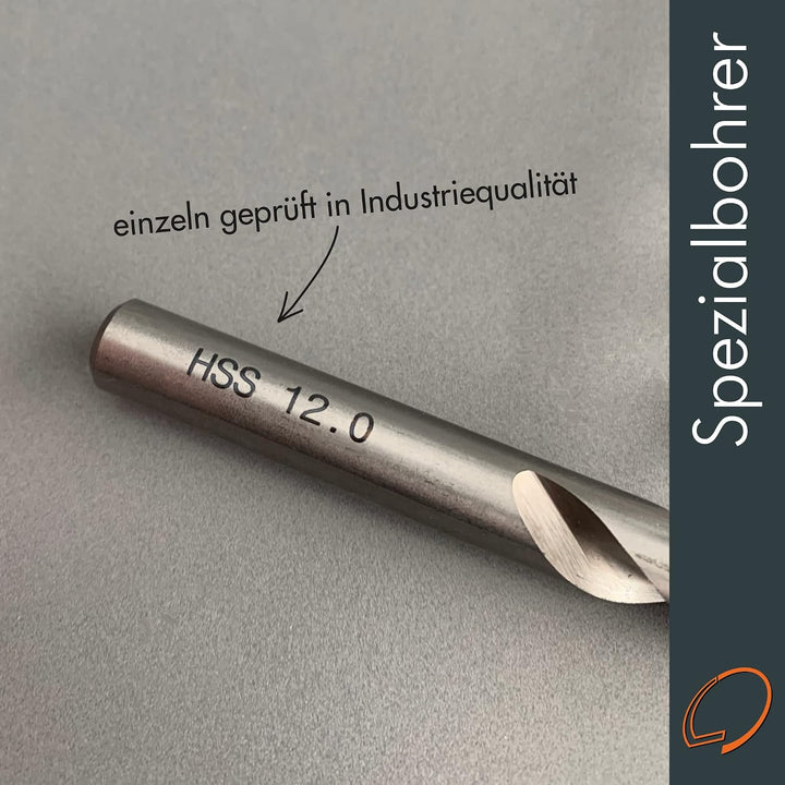 LOBOTEC Bohrer Acrylglas HSS Ø 8 mm für Acryl und Kunststoffe mit Spezialschliff für ein sicheres un