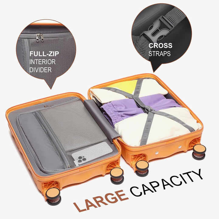 Sea choice Hardschalen Trolley Koffer Set 5tlg. Zwillingsrollen Reisekoffer Enthält 1 Reisetasche un